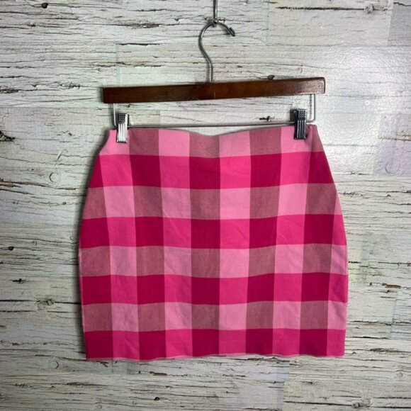 Autres Filles pink plaid check mini skirt Size medium - Picture 6 of 6
